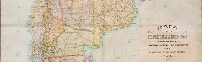 Mapa de la República Argentina preparado para el Consejo Nacional de Educación por el Instituto Geográfico Militar (1934)