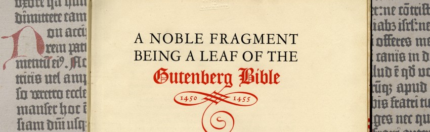 Fragmento de la Biblia de Gutenberg