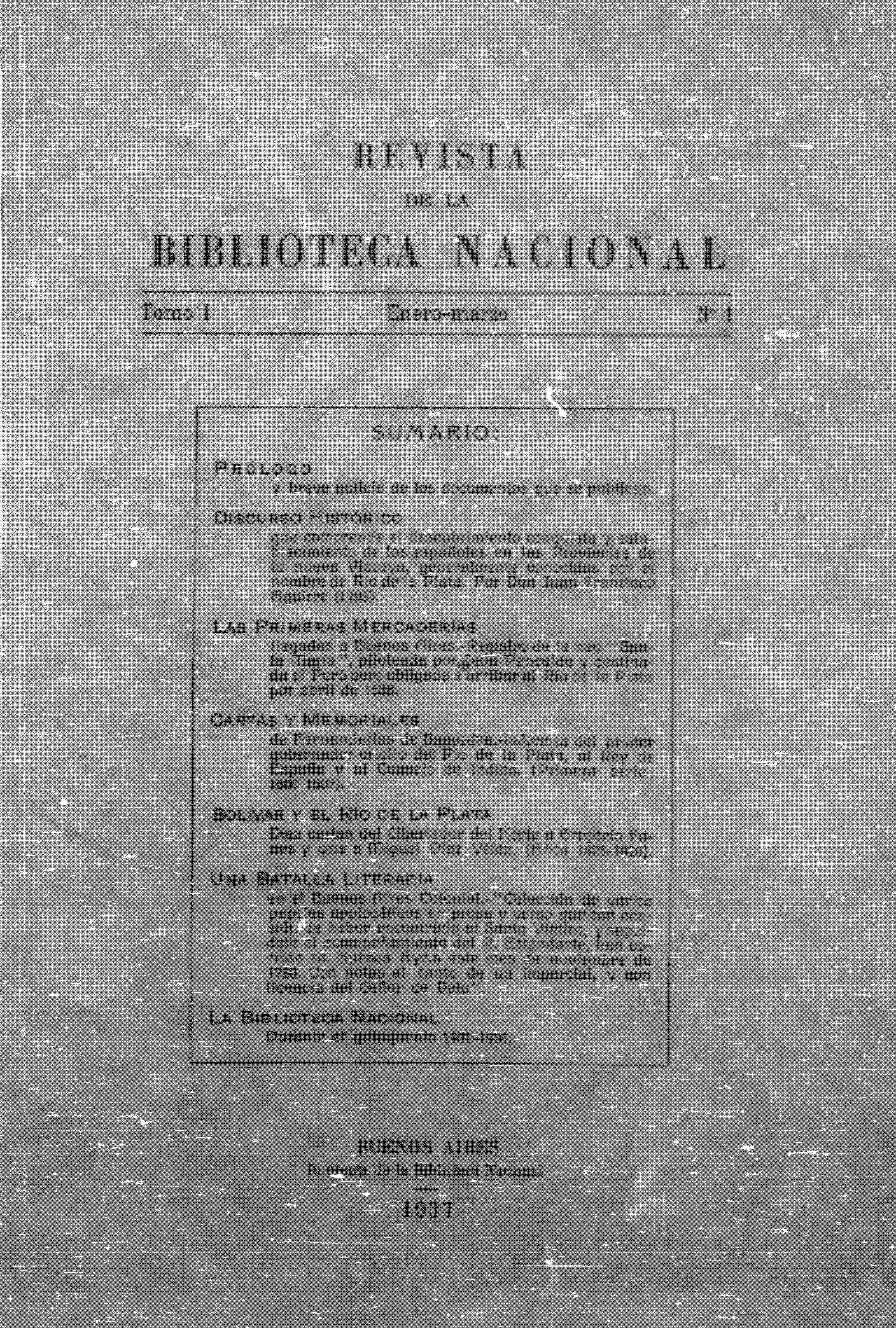 Revista de la Biblioteca Nacional