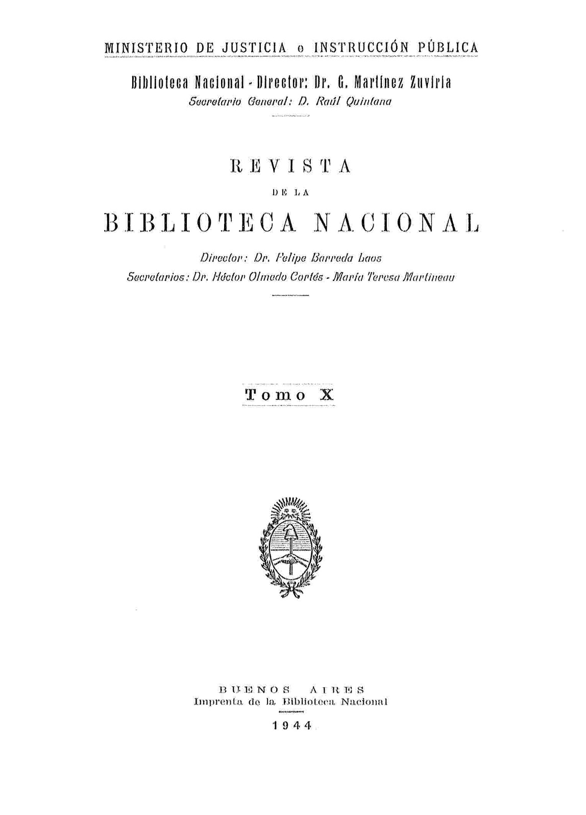 Revista de la Biblioteca Nacional