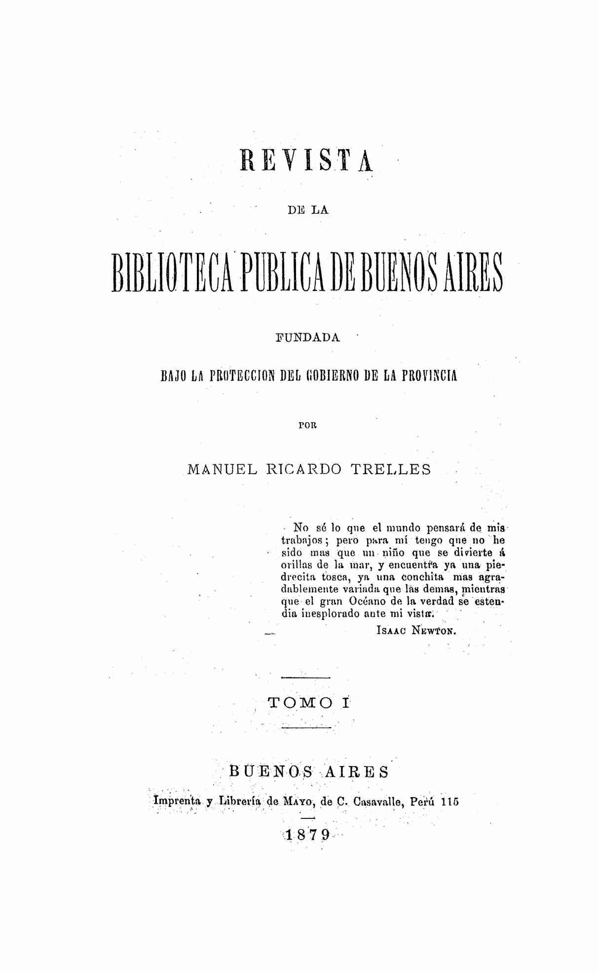 Revista de la Biblioteca Pública de Buenos Aires