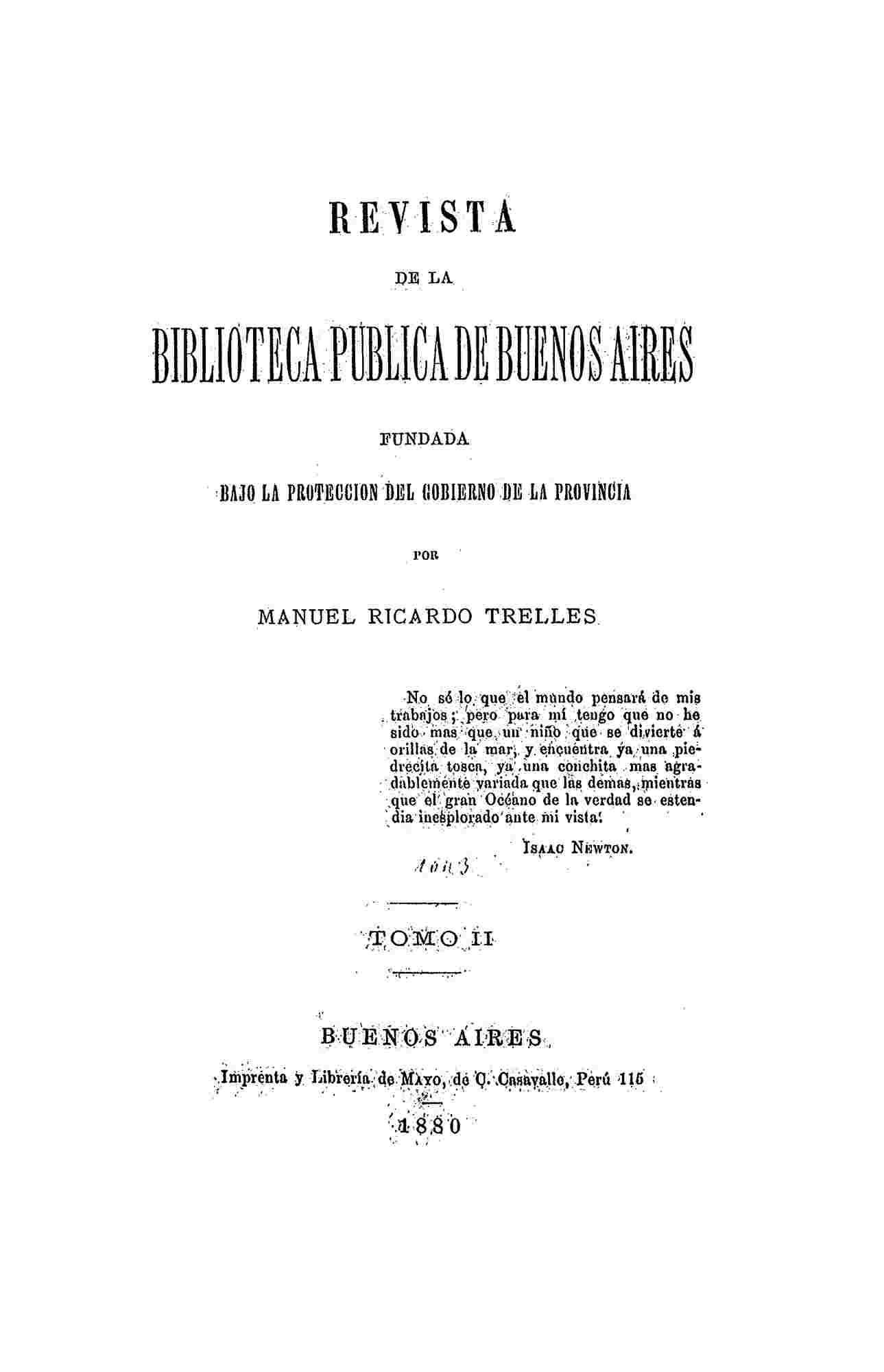 Revista de la Biblioteca Pública de Buenos Aires