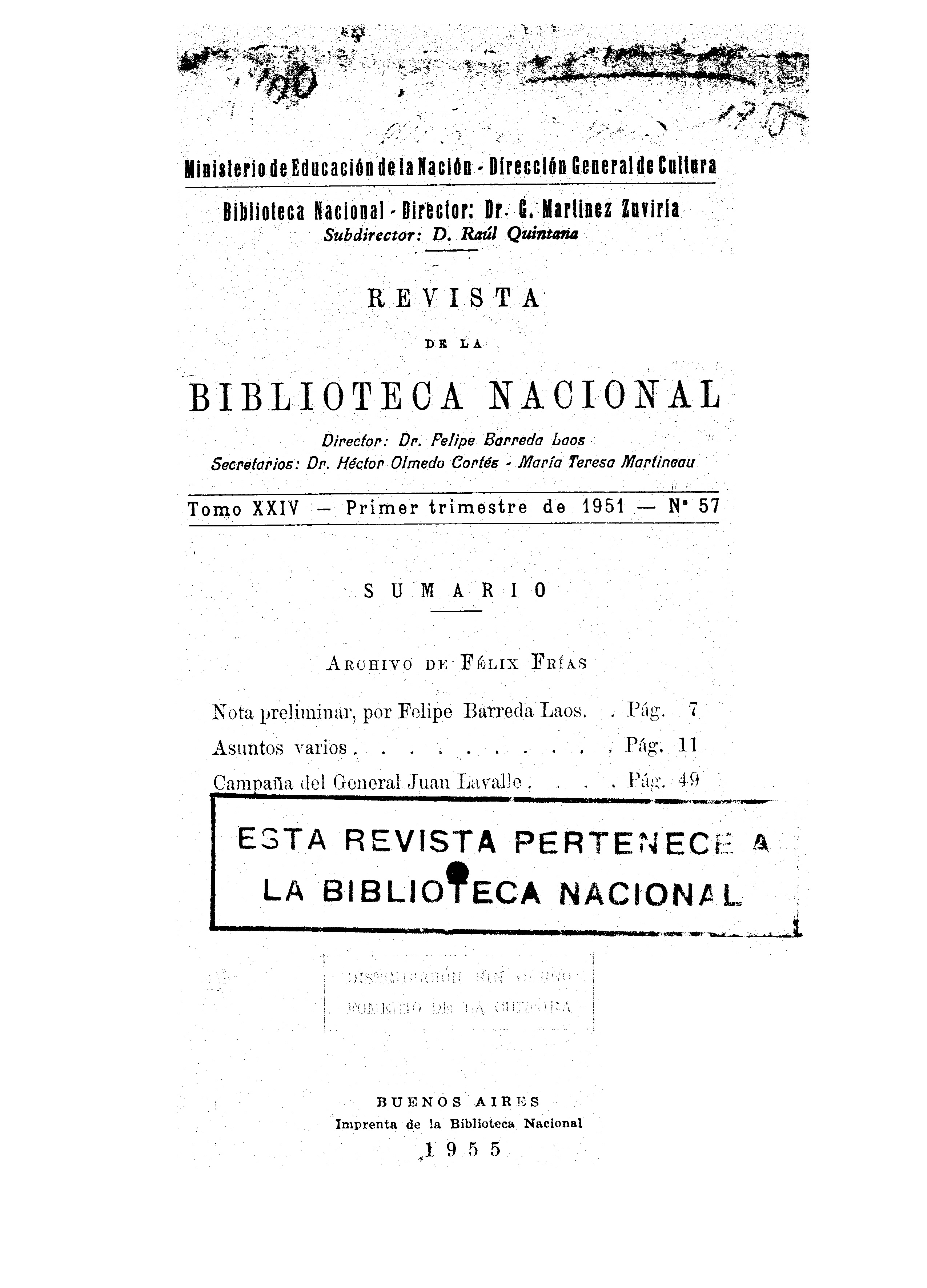 Revista de la Biblioteca Nacional