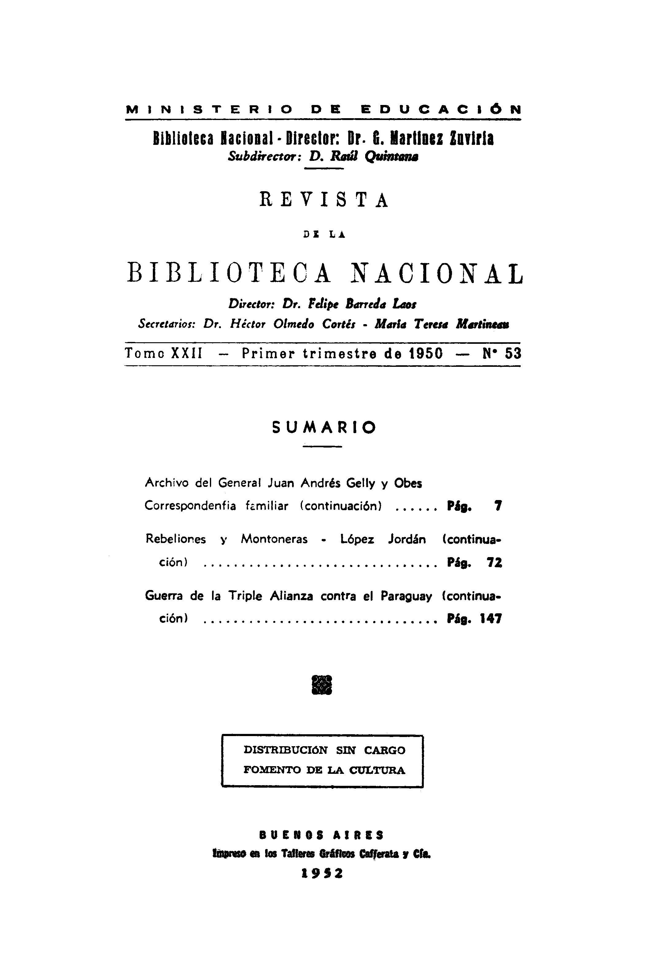 Revista de la Biblioteca Nacional