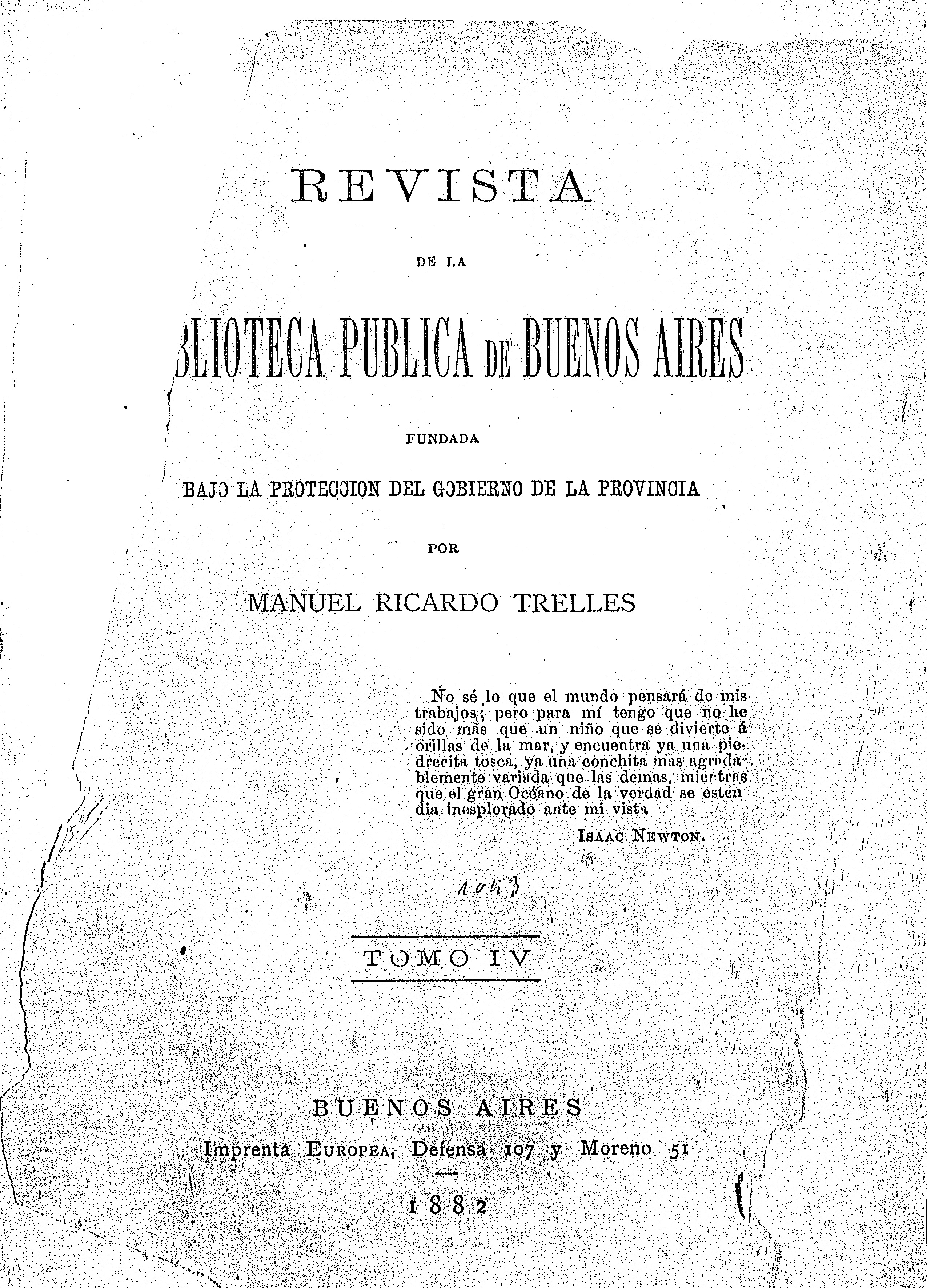 Revista de la Biblioteca Pública de Buenos Aires