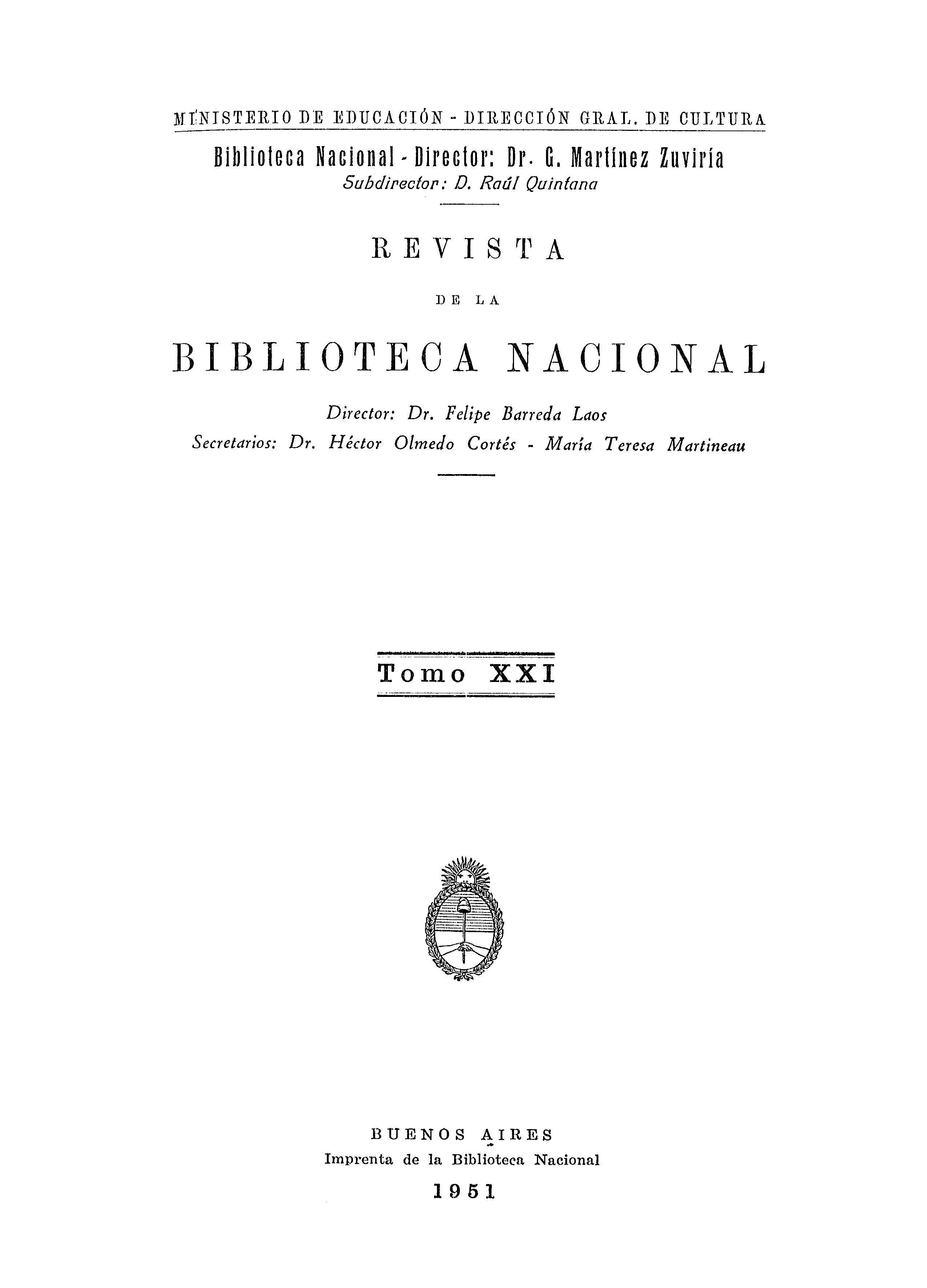 Revista de la Biblioteca Nacional