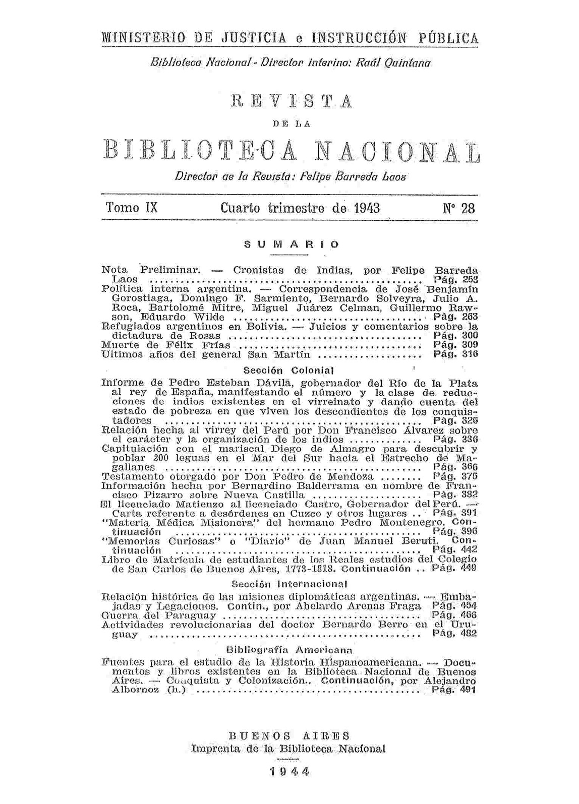 Revista de la Biblioteca Nacional